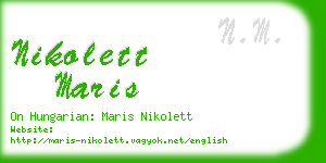 nikolett maris business card